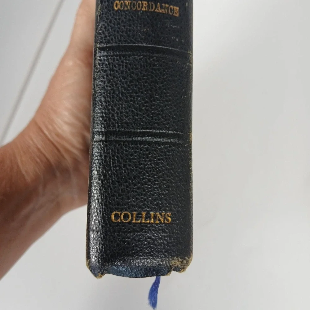 Vintage 1958 Holy Bible KJV Collins Clear Type Press Red Letter Color Pictures